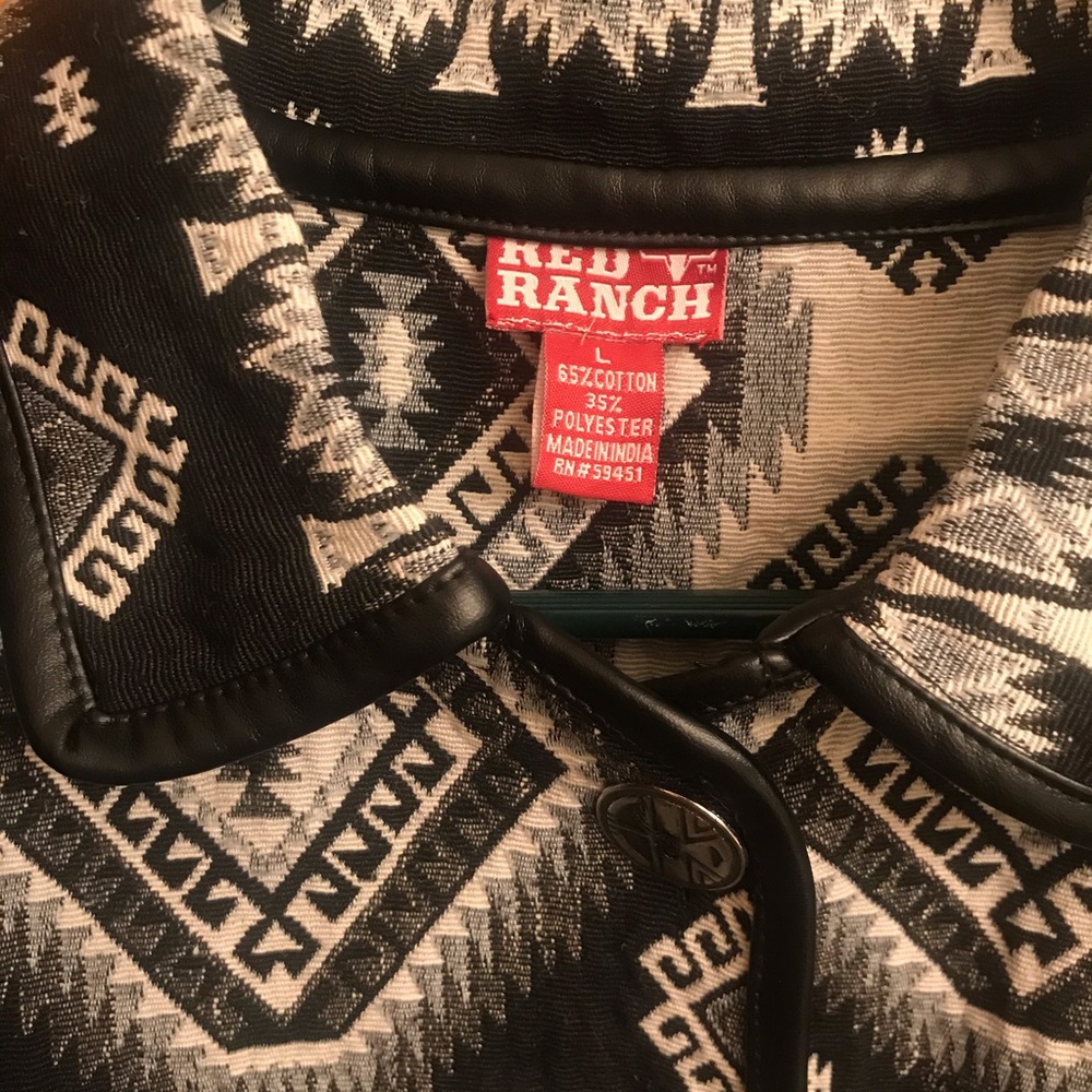 Red Ranch Aztec Jacket. - Picture 2 of 3